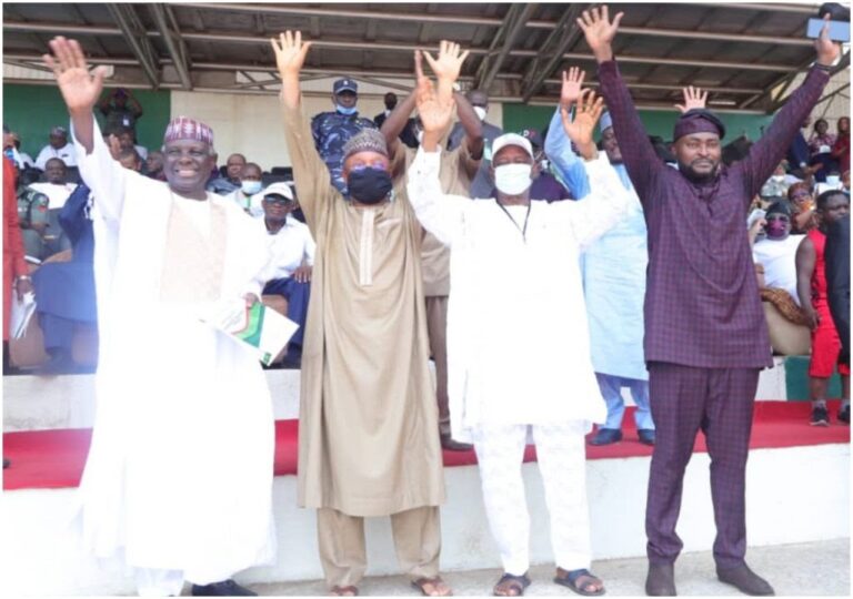 Prof Jerry Gana, top political leaders officially join PDP