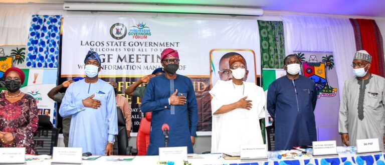 PICTURES: GOV. SANWO-OLU, INFORMATION MINISTER LAI MOHAMMED, OTHERS AT PGF MEETING WITH INFORMATION MANAGERS OF APC AT FEDERAL & STATE LEVELS HELD AT LAGOS HOUSE, IKEJA, ON THURSDAY, JUNE 24, 2021