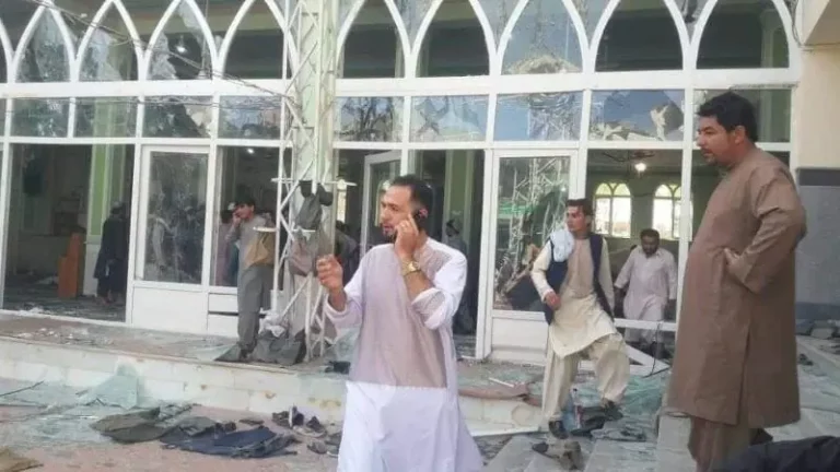 NO LESS THAN 7 PEOPLE KILLED AS EXPLOSION STRIKES AFGHAN MOSQUE DURING PRAYERS.