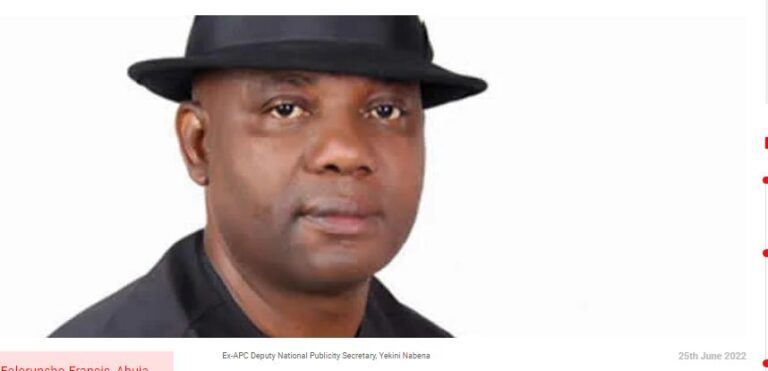 TNIBU’S CERTIFICATE SCANDAL:  ONLY CUORT CAN JUDGE HIM NOT MEDIA-EX-APC SPOKE PERSON NABANA