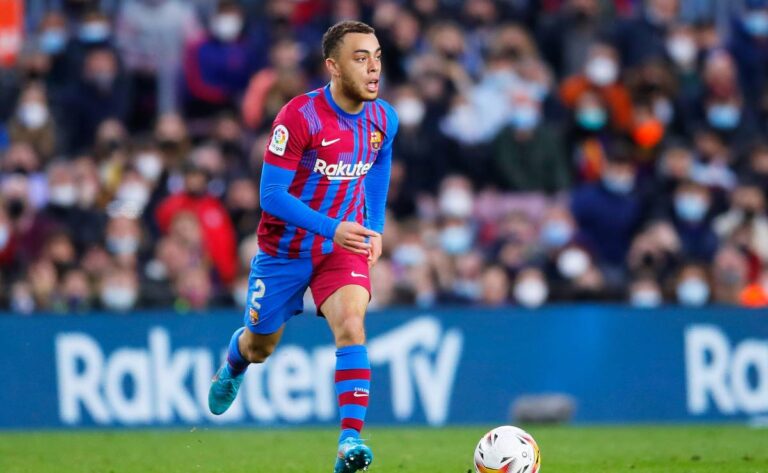 Barcelona fullback Dest could be frozen out for six months.