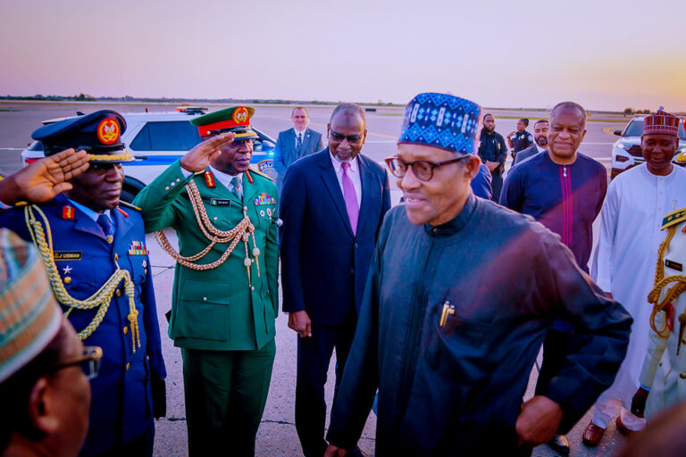 Buhari arrives New York for UNGA – Pictures