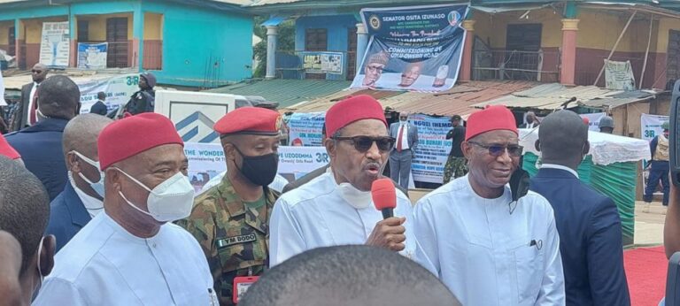 Buhari inaugurates Owerri-Orlu road in Imo – In Pictures