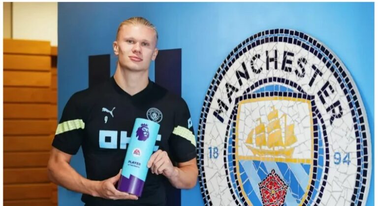 Halland beat Gabriel Jesus to win Player of the month award