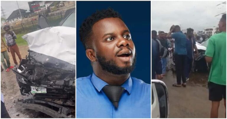 Skit maker, Oga Sabinus survives auto crash