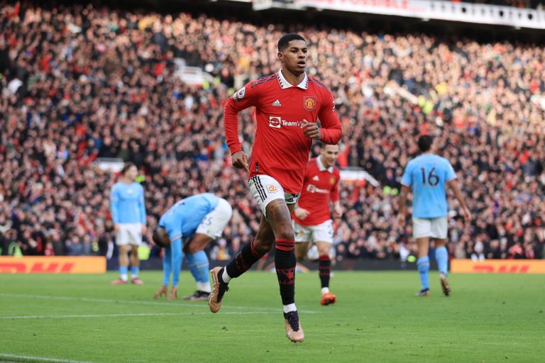 Rashford’s late strike helps Man Utd beat City