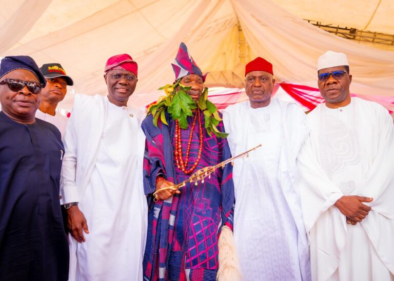 Sanwo-Olu congratulates GAC leader, Tajudeen Olusi on his installation as Atobatele of Ado-Ekiti.