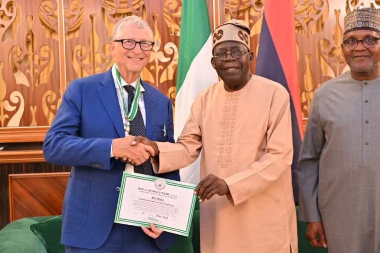 Bill Gates Receives Nigeria’s CFR Honour.