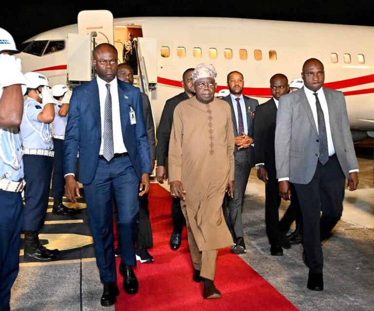 President Tinubu arrives in Rio De Janeiro for Brics meeting