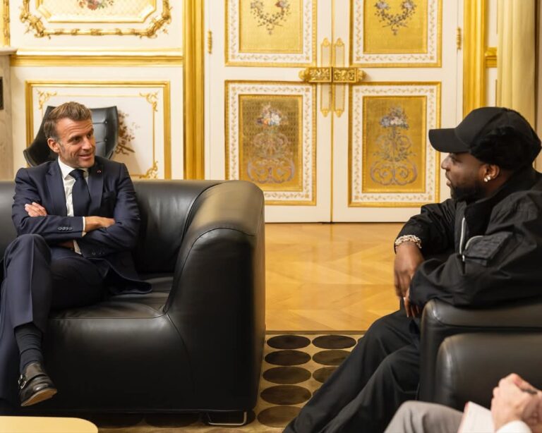 Davido Meets French President Macron in Paris
