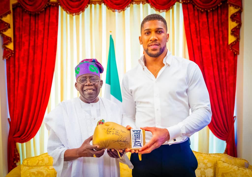 Anthony Joshua and President Bola Tinubu