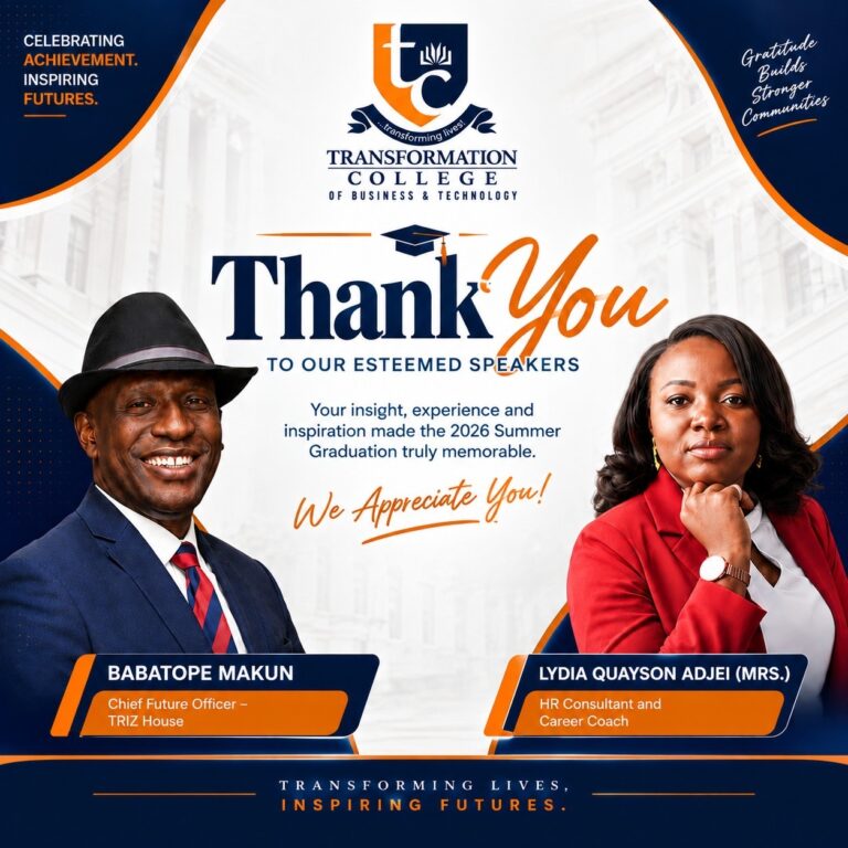 Transformation College 2026 Summer Diploma graduates from Nigeria, Malawi and Uganda