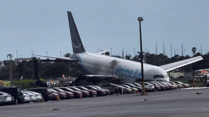Amazon cargo plane crash at Miami International Airport that killed five people and injured five others