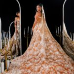 Osas Ighodaro in a Veekee James bridal-inspired gown