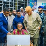 Governor Umo Eno inspects the CBT centre for Akwa Ibom recruitment