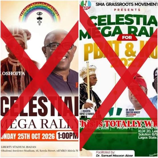 CCC Worldwide Condemns Political Use of Oshoffa’s Image CCC political rallies disowned over the use of Oshoffa’s image
