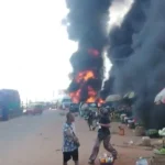 Edo tanker explosion along the Benin-Lagos road near Oluku Market
