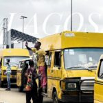 Lagos commuters waiting for public transport
